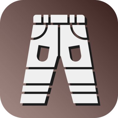 Kişisel ve Ticari Kullanım İçin Pantolon Vektörü Glyph Gradyan Arkaplan Simgesi