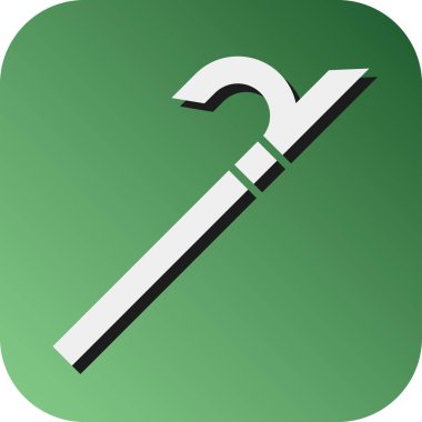 Kişisel ve ticari kullanım için Kanca Vektörü Glyph Gradyan Arkaplan Simgesi