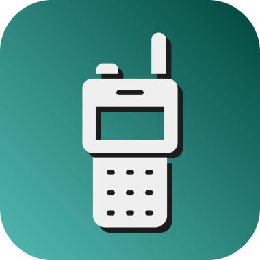 Kişisel ve ticari kullanım için Walkie Talkie Vektör Gradyan Arkaplan Simgesi