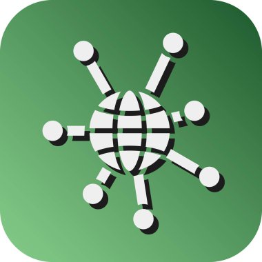 Kişisel ve Ticari Kullanım İçin İşbirliği Vektörü Glyph Gradyan Arkaplan Simgesi