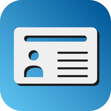 Kişisel ve Ticari Kullanım için Kimlik Vektörü Glyph Gradyan Arkaplan Simgesi