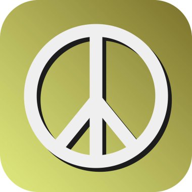 Kişisel ve Ticari Kullanım İçin Barış Vektörü Glyph Gradyan Arkaplan Simgesi