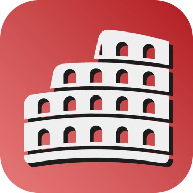 Kişisel ve ticari kullanım için Colosseum Vektör Gradyan Arkaplan Simgesi