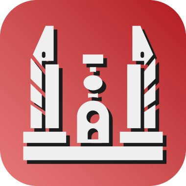 Demokrasi Anıtı Vektörü Glyph Gradyan Kişisel ve Ticari Kullanım Simgesi