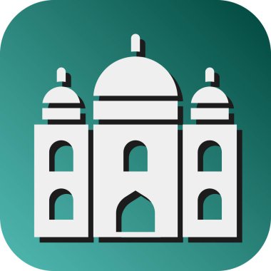 Kişisel ve Ticari Kullanım İçin Taj Mahal Vektör Gradyan Arkaplan Simgesi