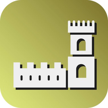 Kişisel ve ticari kullanım için Belem Kulesi Vektör Gradyan Arkaplan Simgesi