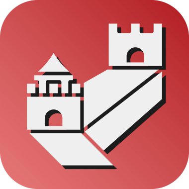 Kişisel ve ticari kullanım için Çin Seddi Vektör Gradyan Arkaplan Simgesi