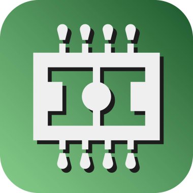 Kişisel ve ticari kullanım için masa futbolu vektörü Glyph Gradyan Arkaplan Simgesi