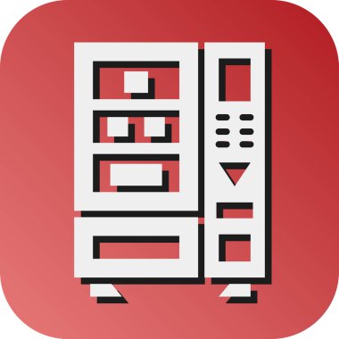 Kişisel ve ticari kullanım için Otomat Vektörü Glyph Gradyan Arkaplan Simgesi