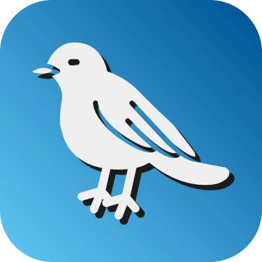 Kişisel ve ticari kullanım için Kuş Vektörü Glyph Gradyan Arkaplan Simgesi