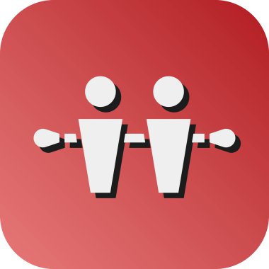 Kişisel ve ticari kullanım için masa futbolu vektörü Glyph Gradyan Arkaplan Simgesi