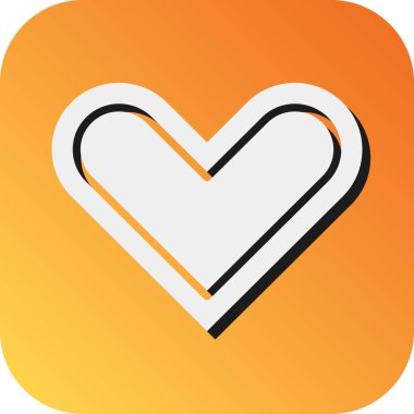 Kişisel ve ticari kullanım için Kalp Vektörü Glyph Gradyan Arkaplan Simgesi