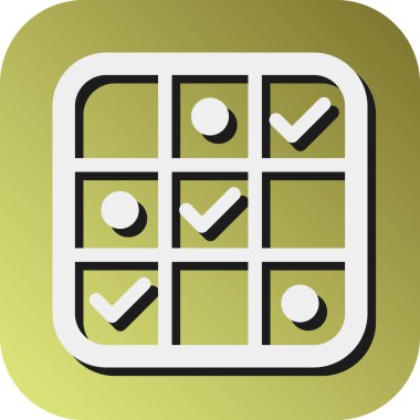 Kişisel ve Ticari Kullanım İçin Tic Tac Toe Vektör Gradyan Arkaplan Simgesi