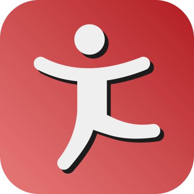 Kişisel ve Ticari Kullanım İçin Jimnastik Vektörü Glyph Gradyan Arkaplan Simgesi