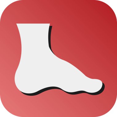 Kişisel ve ticari kullanım için Foot Vector Glyph Gradyan Arkaplan Simgesi