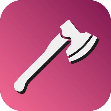 Kişisel ve ticari kullanım için Axe Vektörü Glyph Gradyan Arkaplan Simgesi