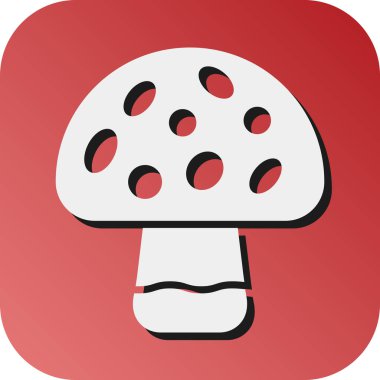 Kişisel ve Ticari Kullanım İçin Mantar Vektörü Glyph Gradyan Arkaplan Simgesi