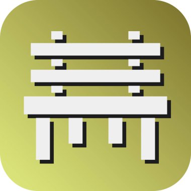 Kişisel ve ticari kullanım için Bench Vektörü Glyph Gradyan Arkaplan Simgesi