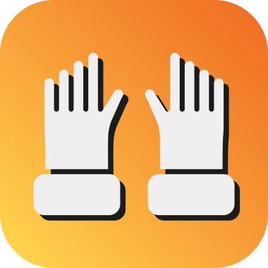 Çiftçi Eldiven Vektörü Glyph Gradyan Arkaplan Simgesi Kişisel ve Ticari Kullanım