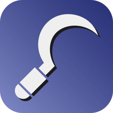 Kişisel ve Ticari Kullanım İçin Orak Vektör Gradyan Arkaplan Simgesi