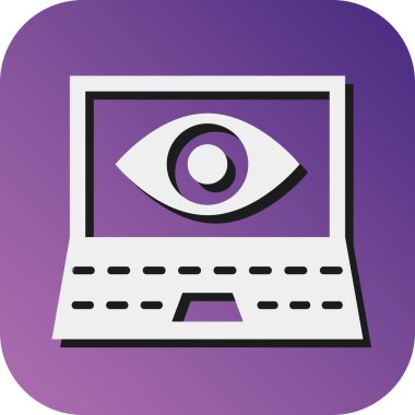 Kişisel ve ticari kullanım için Görünürlük Vektörü Glyph Gradyan Arkaplan Simgesi