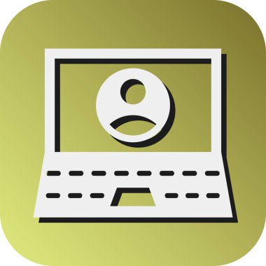 Kişisel ve Ticari Kullanım için Profil Vektörü Glyph Gradyan Arkaplan Simgesi