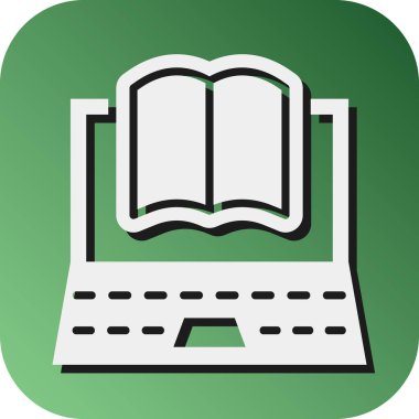 Kişisel ve ticari kullanım için Ebook Vektörü Glyph Gradyan Arkaplan Simgesi