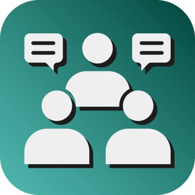Kişisel ve Ticari Kullanım için Forum Vektörü Glyph Gradyan Arkaplan Simgesi