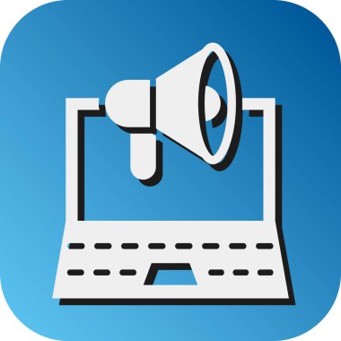 Kişisel ve Ticari Kullanım İçin Pazarlama Vektörü Glyph Gradyan Arkaplan Simgesi