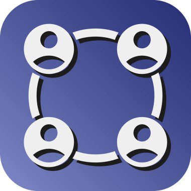 Kişisel ve Ticari Kullanım İçin İşbirliği Vektörü Glyph Gradyan Arkaplan Simgesi