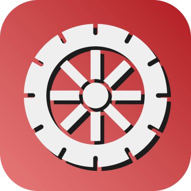 Kişisel ve ticari kullanım için Lastik Vektörü Glyph Gradyan Arkaplan Simgesi