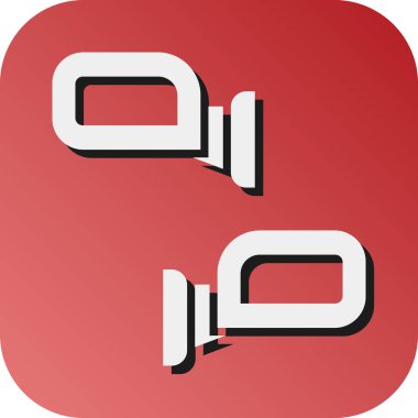 Kişisel ve ticari kullanım için Ayna Vektörü Glyph Gradyan Arkaplan Simgesi