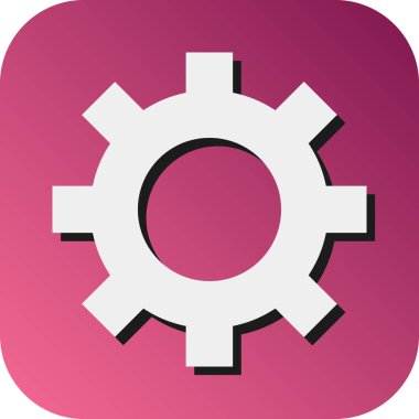 Kişisel ve ticari kullanım için Gear Vektörü Glyph Gradyan Arkaplan Simgesi