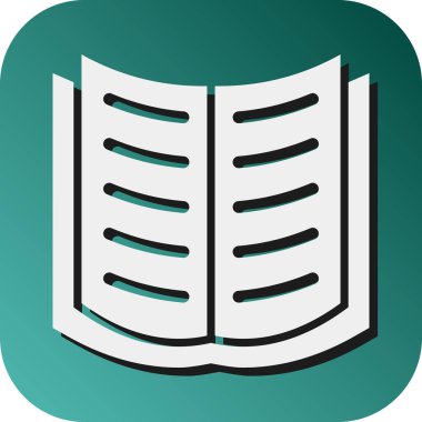 Kişisel ve ticari kullanım için Kitap Vektörü Gradyan Arkaplan Simgesi Aç