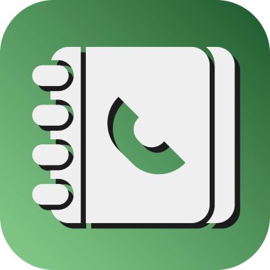 Kişisel ve ticari kullanım için Telefon Defteri Vektörü Grafik Arkaplan Simgesi