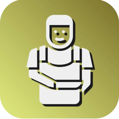 Kişisel ve ticari kullanım için Kasap Vektörü Glyph Gradyan Arkaplan Simgesi