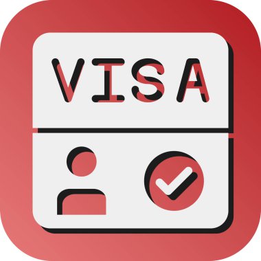 Kişisel ve ticari kullanım için Visa Vector Glyph Gradyan Arkaplan Simgesi