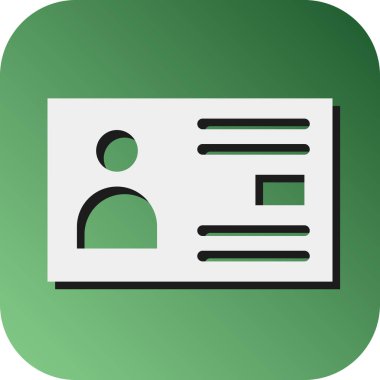 Kişisel ve Ticari Kullanım için Kimlik Kart Vektörü Gradyan Arkaplan Simgesi