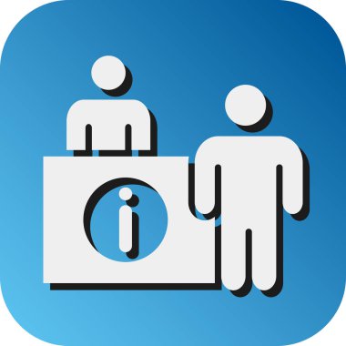 Kişisel ve Ticari Kullanım için Bilgi Masası Vektörü Glyph Gradyan Arkaplan Simgesi