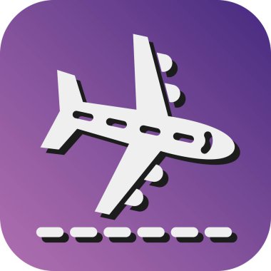 Kişisel ve Ticari Kullanım İçin Varış Vektörü Glyph Gradyan Arkaplan Simgesi