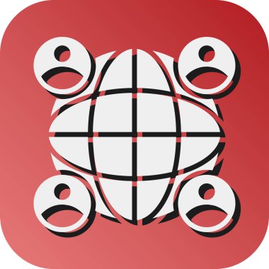 Kişisel ve Ticari Kullanım İçin Dünya Çapında Vektör Gradyan Arkaplan Simgesi