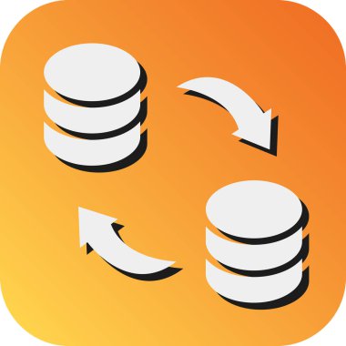 Kişisel ve ticari kullanım için Veri Aktarım Vektörü Glyph Gradyan Arkaplan Simgesi