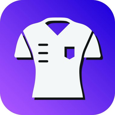 Kişisel ve ticari kullanım için Futbol Gömleği Vektörü Glyph Gradyan Arkaplan Simgesi