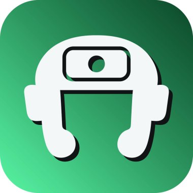 Kişisel ve Ticari Kullanım İçin Boks Miğferi Vektör Gradyan Arkaplan Simgesi