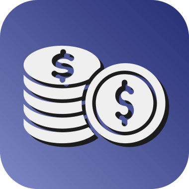 Kişisel ve ticari kullanım için Para Vektörü Glyph Gradyan Arkaplan Simgesi