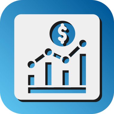 Kişisel ve Ticari Kullanım için Borsa Uygulaması Vektör Gradyan Arkaplan Simgesi