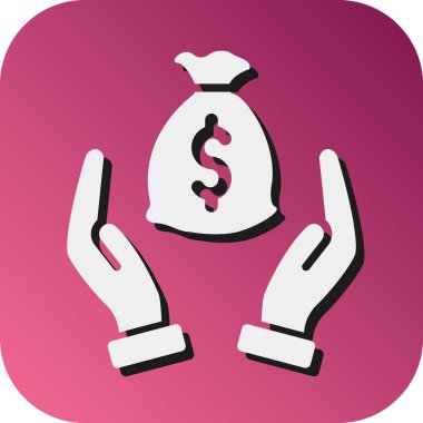 Kişisel ve Ticari Kullanım İçin Net Değeri Vektör Gradyan Arkaplan Simgesi