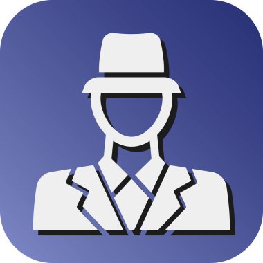 Kişisel ve Ticari Kullanım İçin Borsacı Vektörü Glyph Gradyan Arkaplan Simgesi