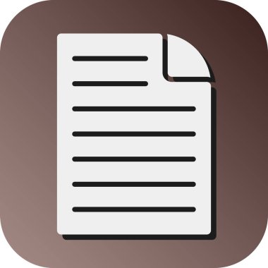 Kişisel ve Ticari Kullanım için Belge Vektörü Glyph Gradyan Arkaplan Simgesi