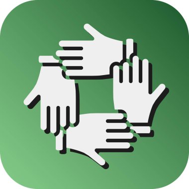 Kişisel ve ticari kullanım için Ortaklık Vektörü Glyph Gradyan Arkaplan Simgesi